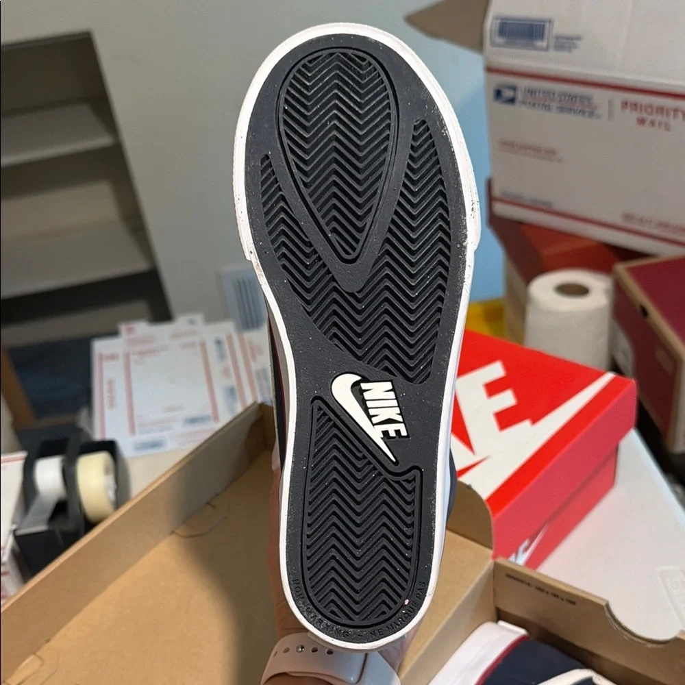 Nike Navy and White High-Top Blazers - Picture 2 of 2